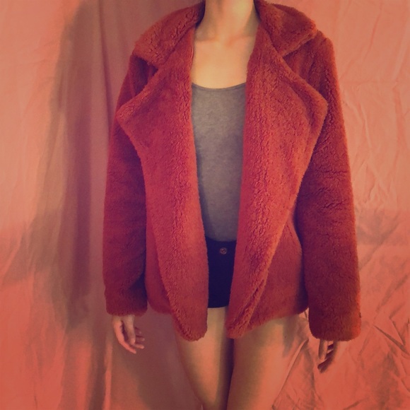 Charlotte Russe Jackets & Blazers - Burn orange bear jacket